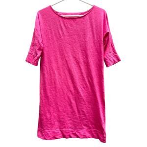Lilly Pulitzer Pink 3/4 Sleeve Cassie Dress 100% Pima Cotton Women's XS